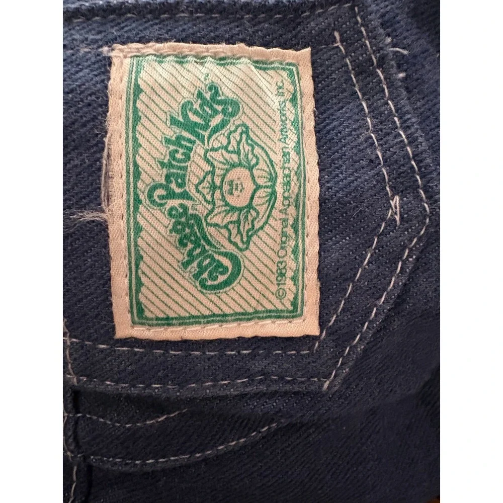 Vintage 1982‎ Cabbage Patch Kids Boy Doll Red Yarn Hair Plaid Shirt Denim Jeans